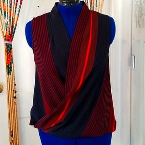 Sleeveless wrap blouse
